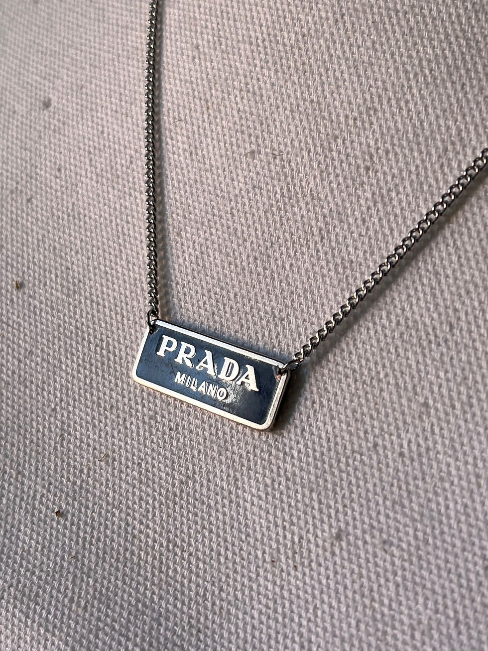 Miniatura: COLLANA REWORKED PRADA BLU SCURO