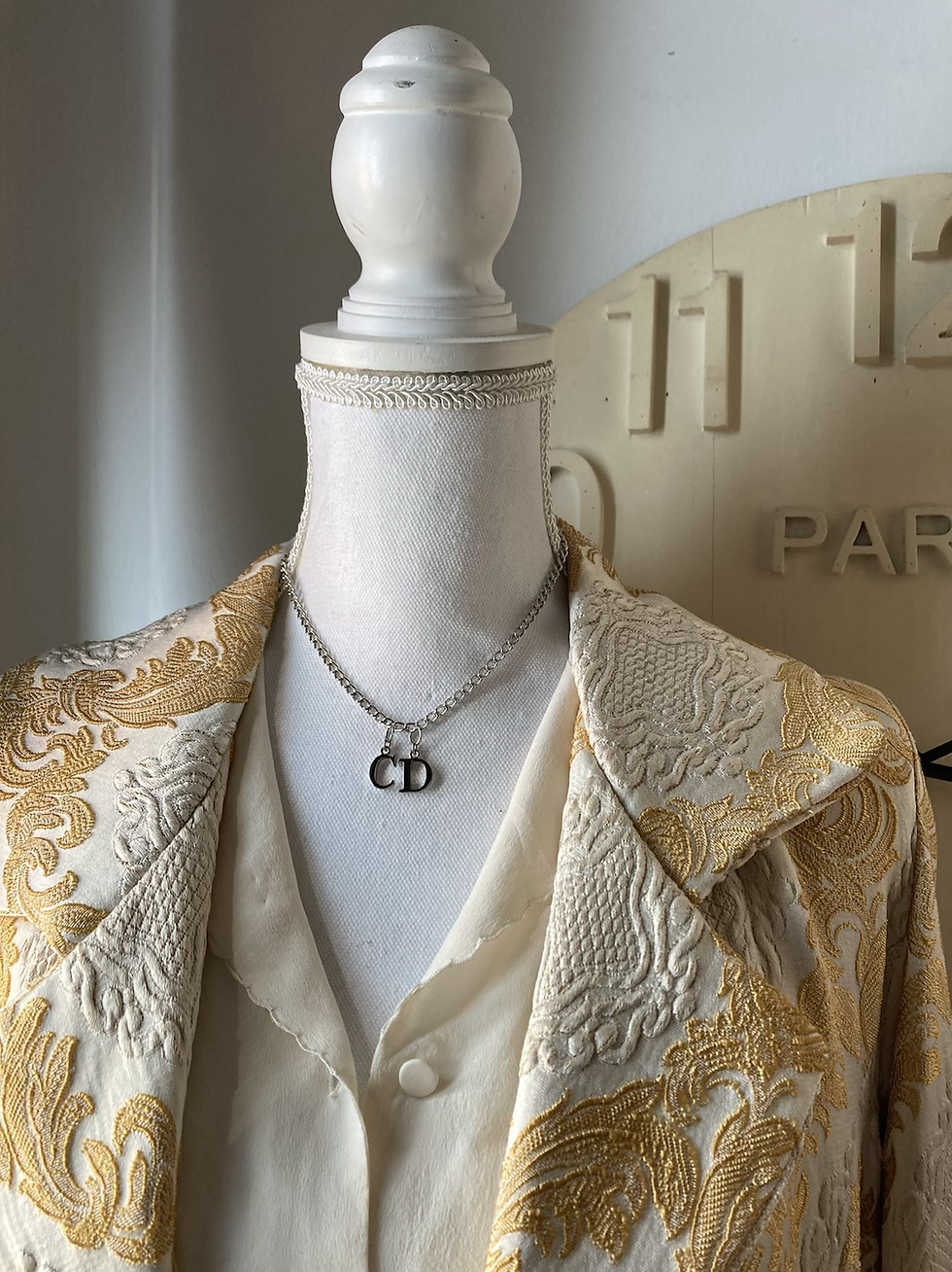 Thumbnail: DIOR INITIALS SILVER NECKLACE