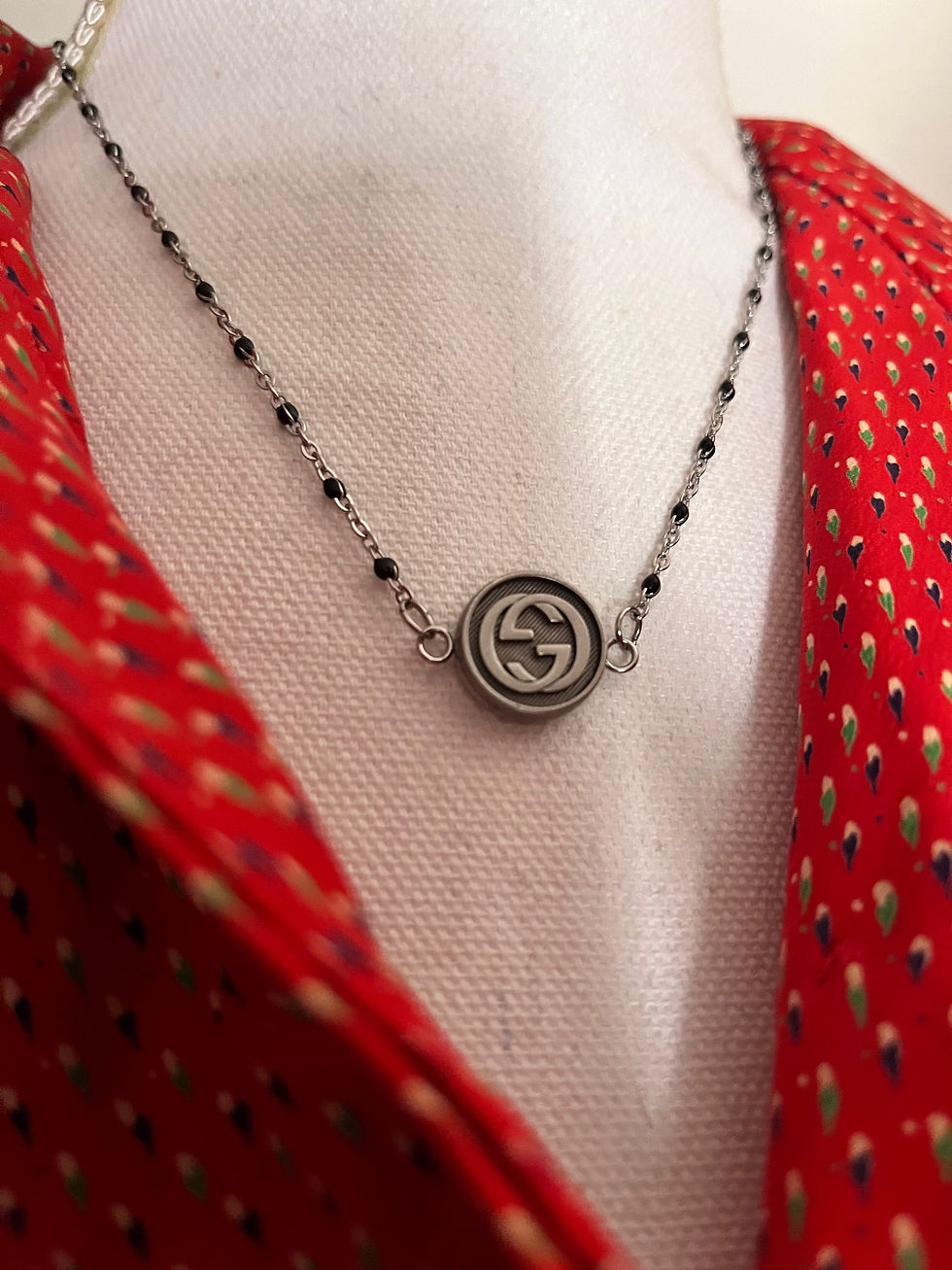 Thumbnail: COLLANA GUCCI LOGO SILVER 