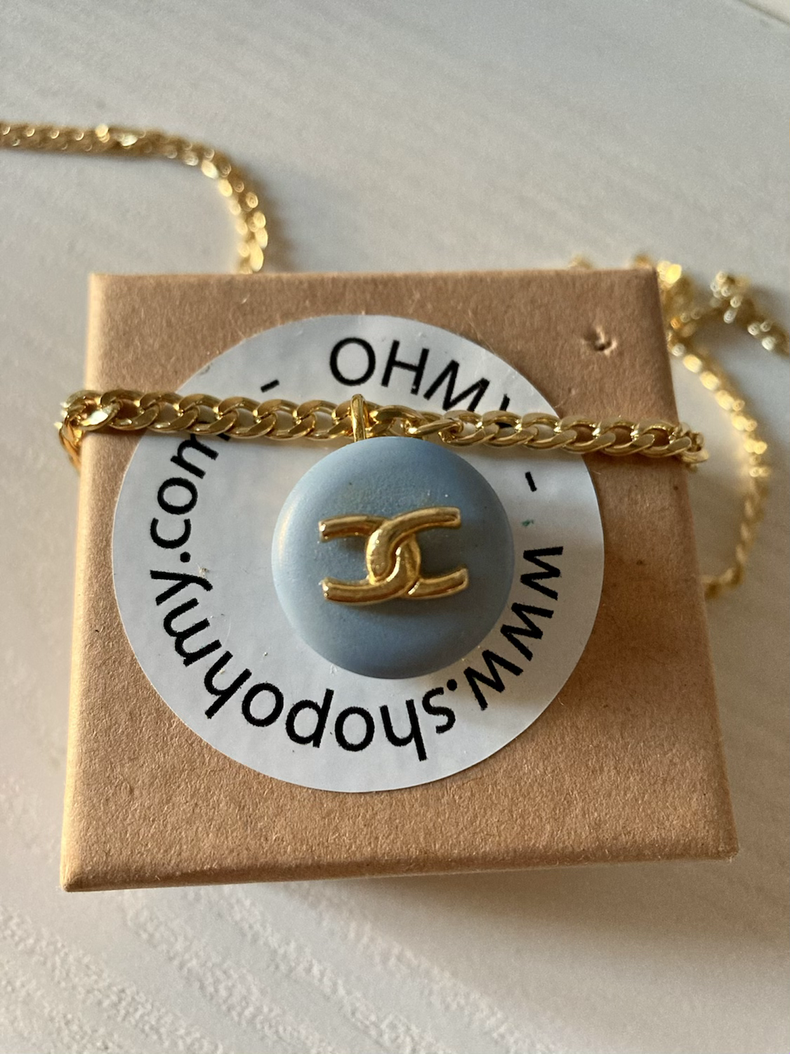 COLLANA REWORKED CHANEL AZZURRO