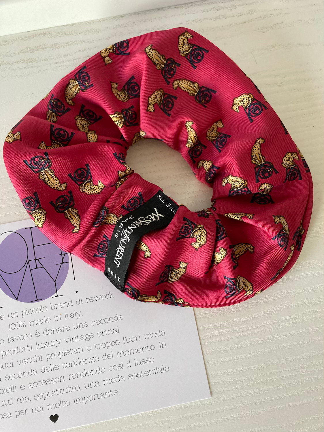 SCRUNCHIE LEOPARDO YSL