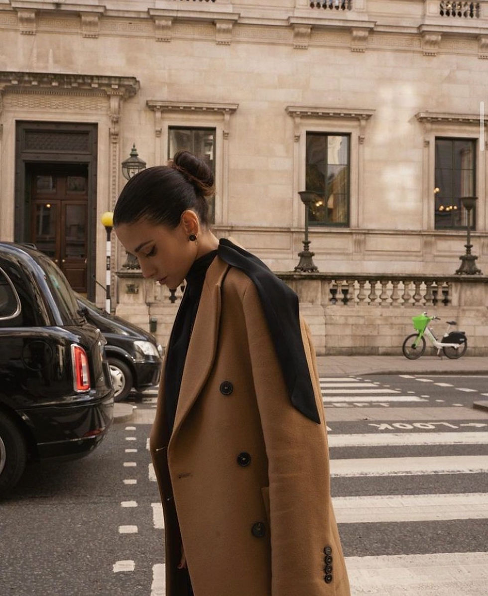 Thumbnail: YSL BLACK ROUND EARRINGS