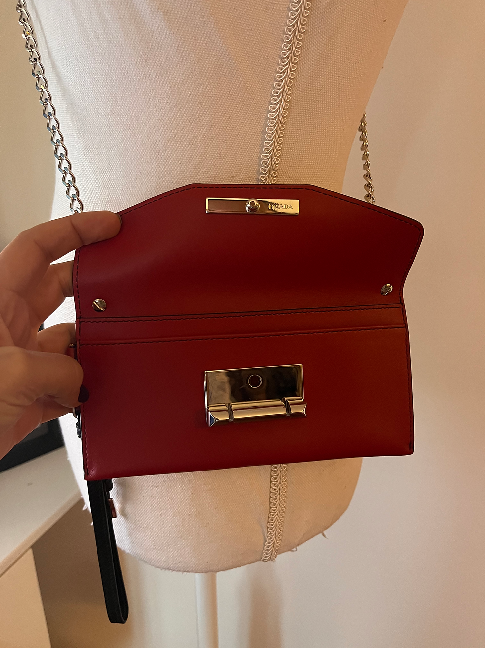 Miniatura: RE-WORK PRADA POCHETTE NERO/ROSSO