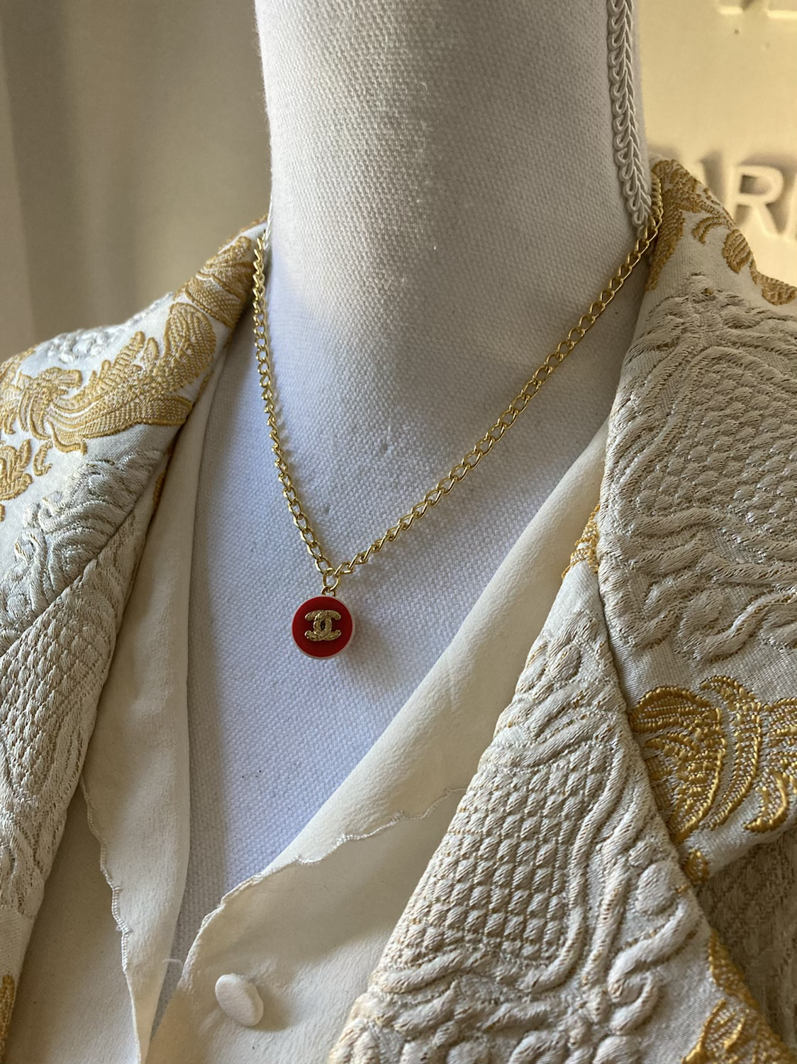 COLLANA REWORKED CHANEL ROSSO