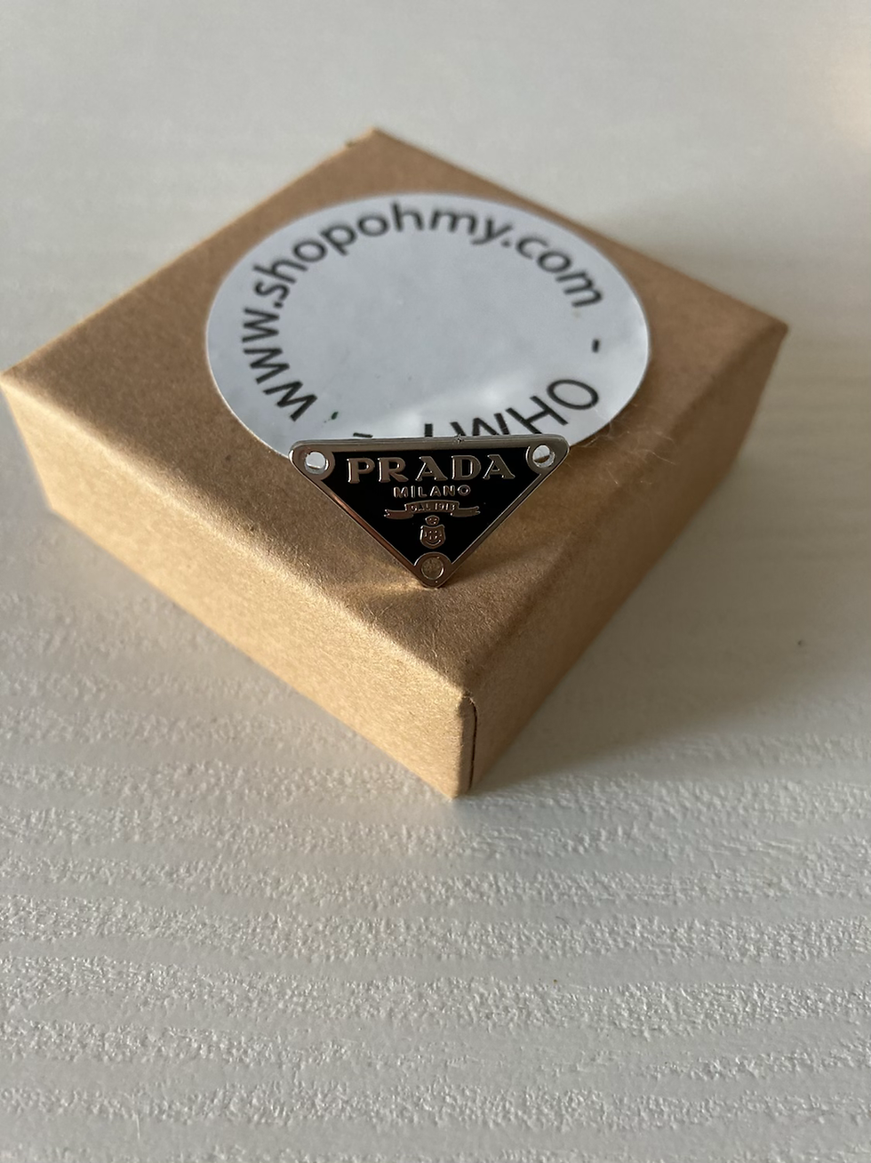 Thumbnail: REWORKED PRADA MICRO BLACK EARRING