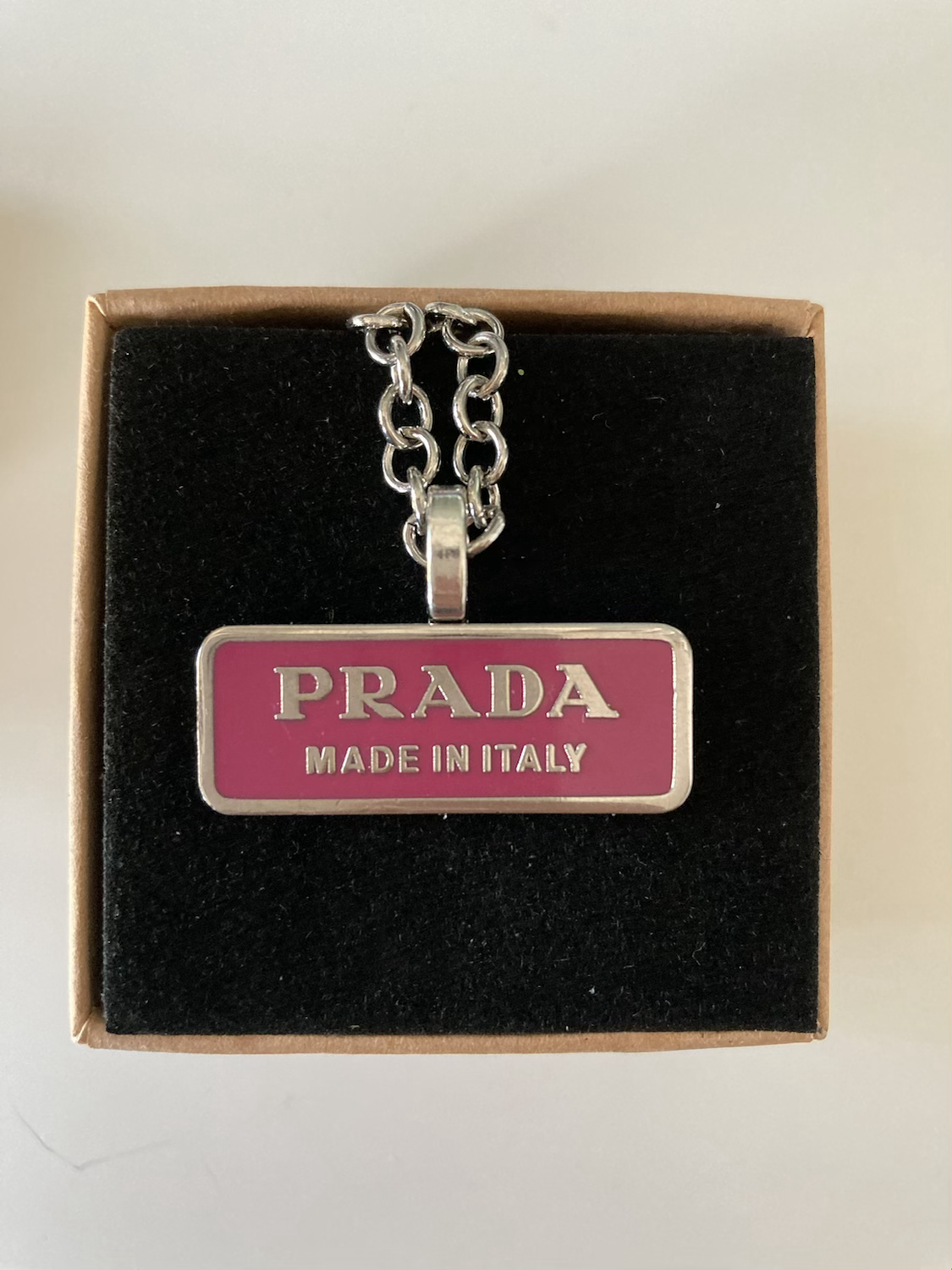 REWORKED PRADA MAGENTA NECKLACE