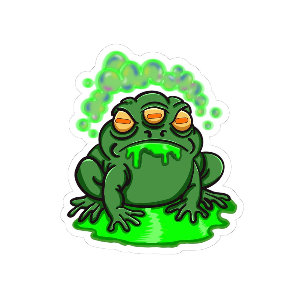 Apocalypse Frog Kiss Cut Sticker