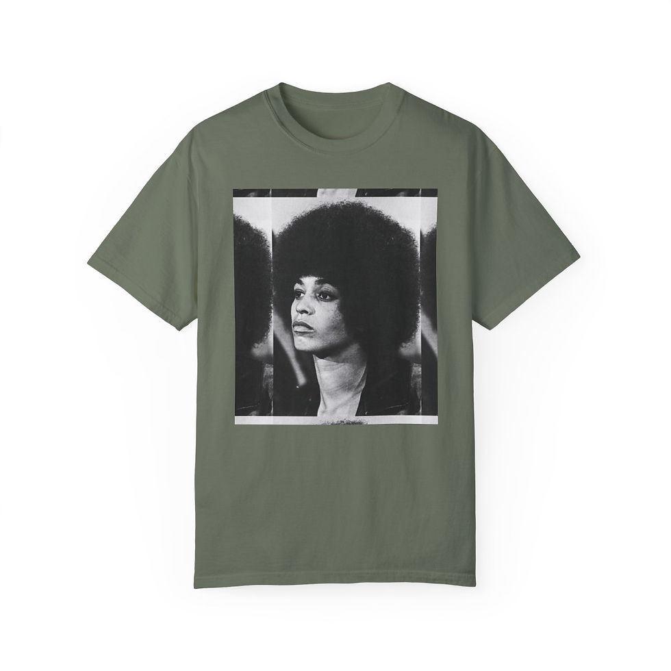 Thumbnail: In Angela We Trust Unisex Garment-Dyed T-shirt