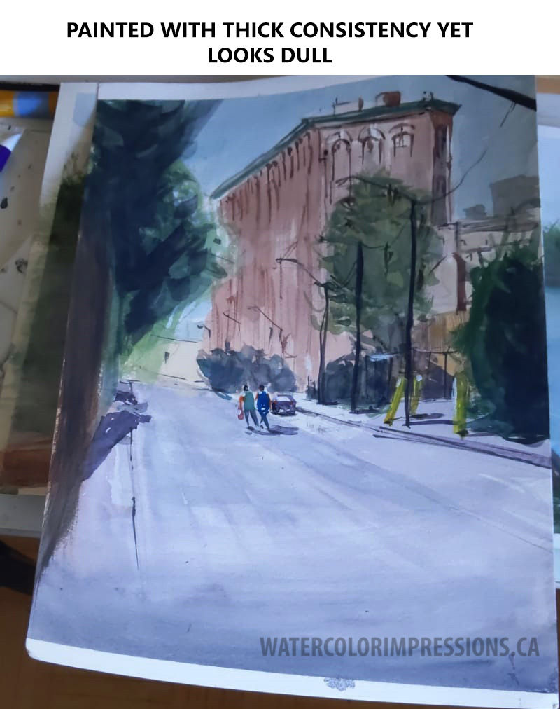 dull painting watercolor paper