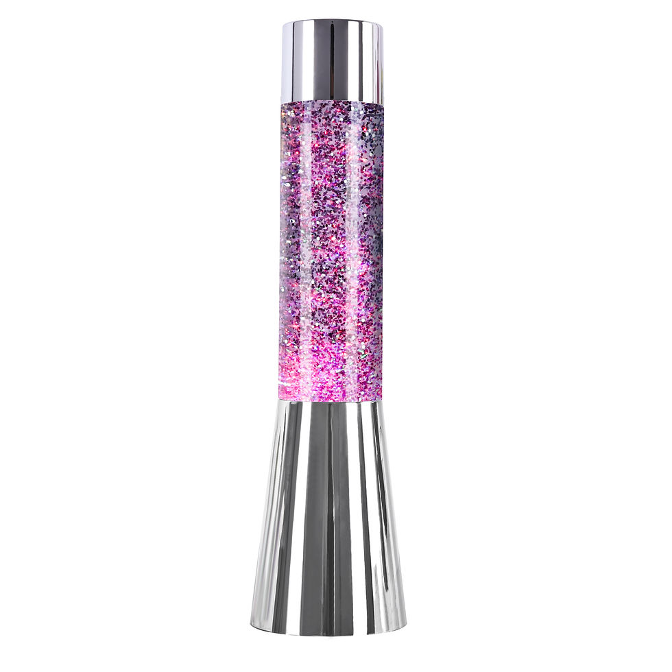 Thumbnail: Silver Metallic LED Swirling Glitter Lamp (NO BOX)