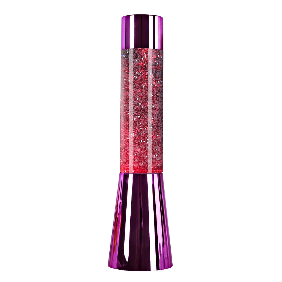 Thumbnail: Cerise Metallic LED Swirling Glitter Lamp