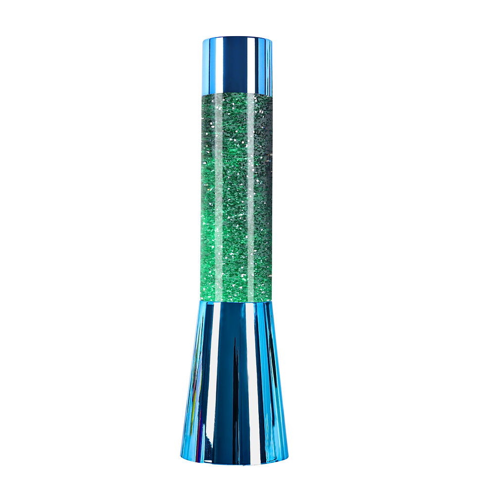 Thumbnail: Blue Metallic LED Swirling Glitter Lamp