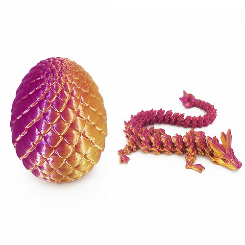 Purple Egg Skin Dragon Pattern Print Dress