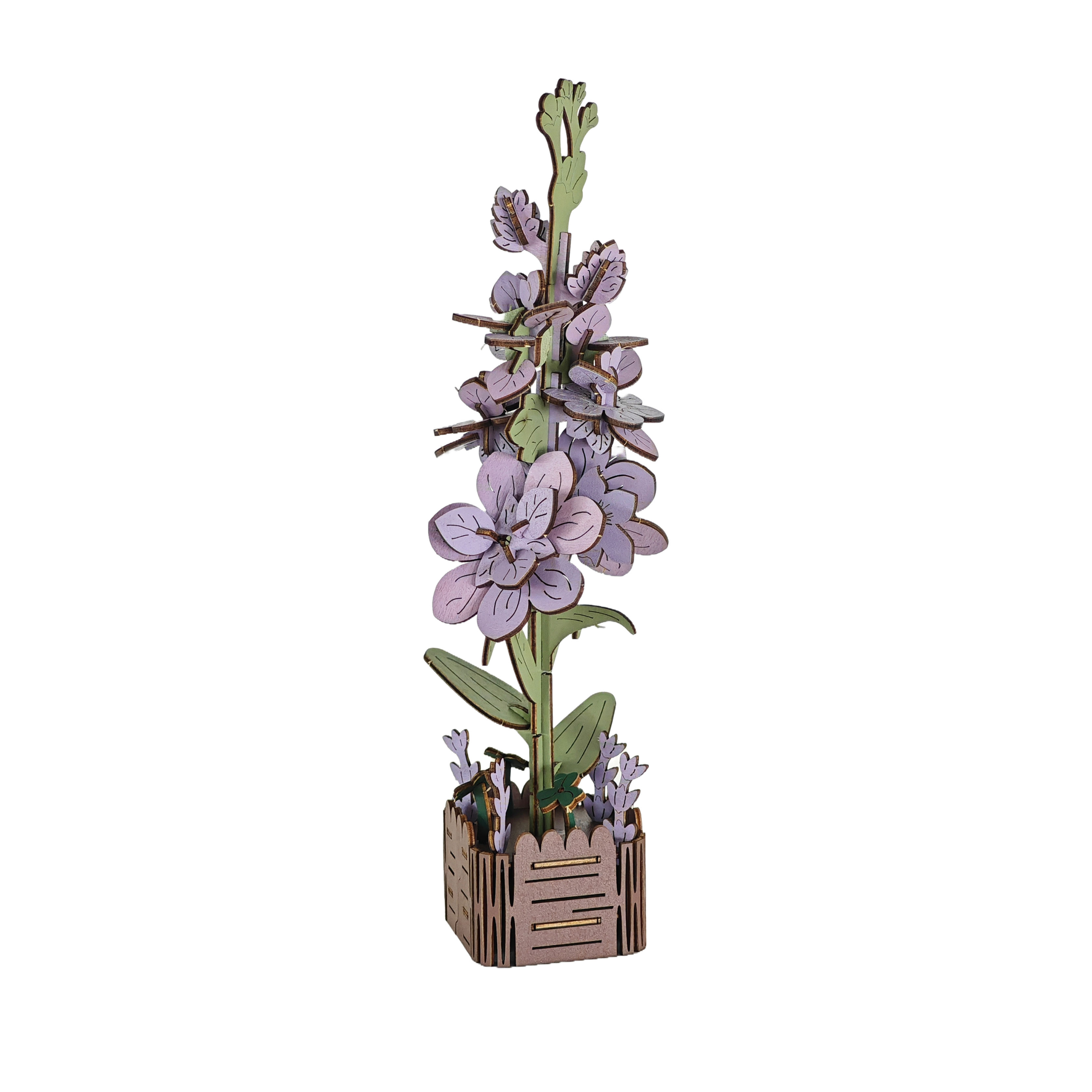 Violet 3D Wooden Puzzle Flower