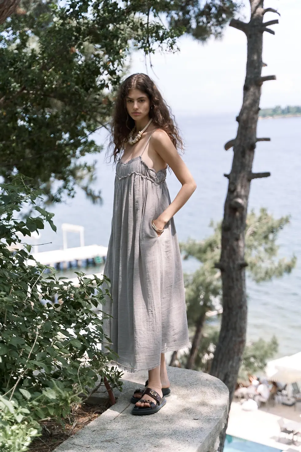 Thumbnail: Torrora Long Linen Dress