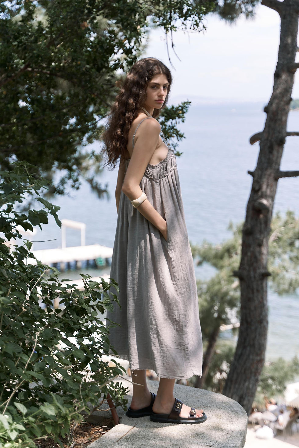 Thumbnail: Torrora Long Linen Dress