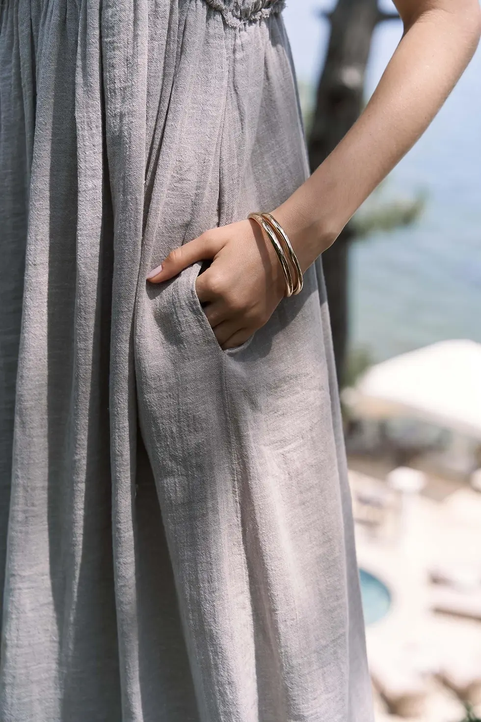 Thumbnail: Torrora Long Linen Dress