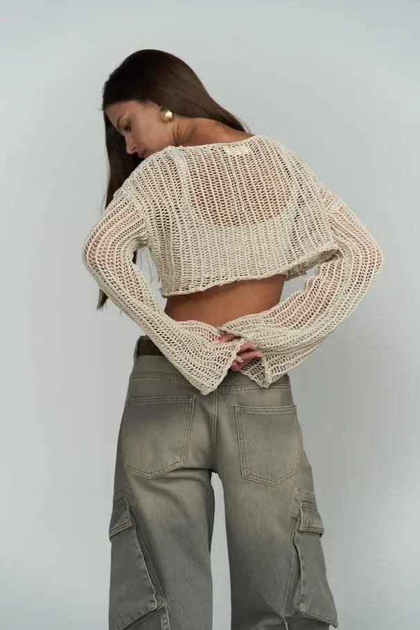 Thumbnail: Nairy Beige Organic Crop Top
