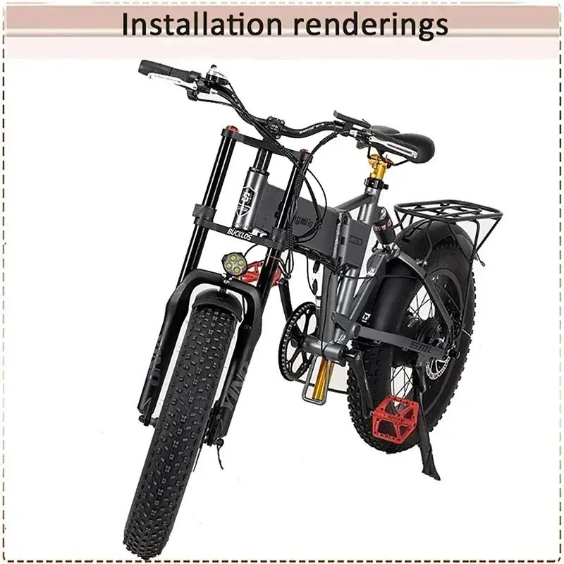 Thumbnail: BUCKLOS 20*4.0 Fat Bike Air Fork Single/Double Shoulder 20inch Suspension Fork D