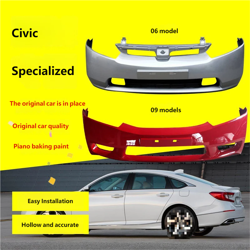 Thumbnail: New Car Bumper Auto Parts Are Suitable for Honda 06-08 Civic Bumpers and 09-11 8