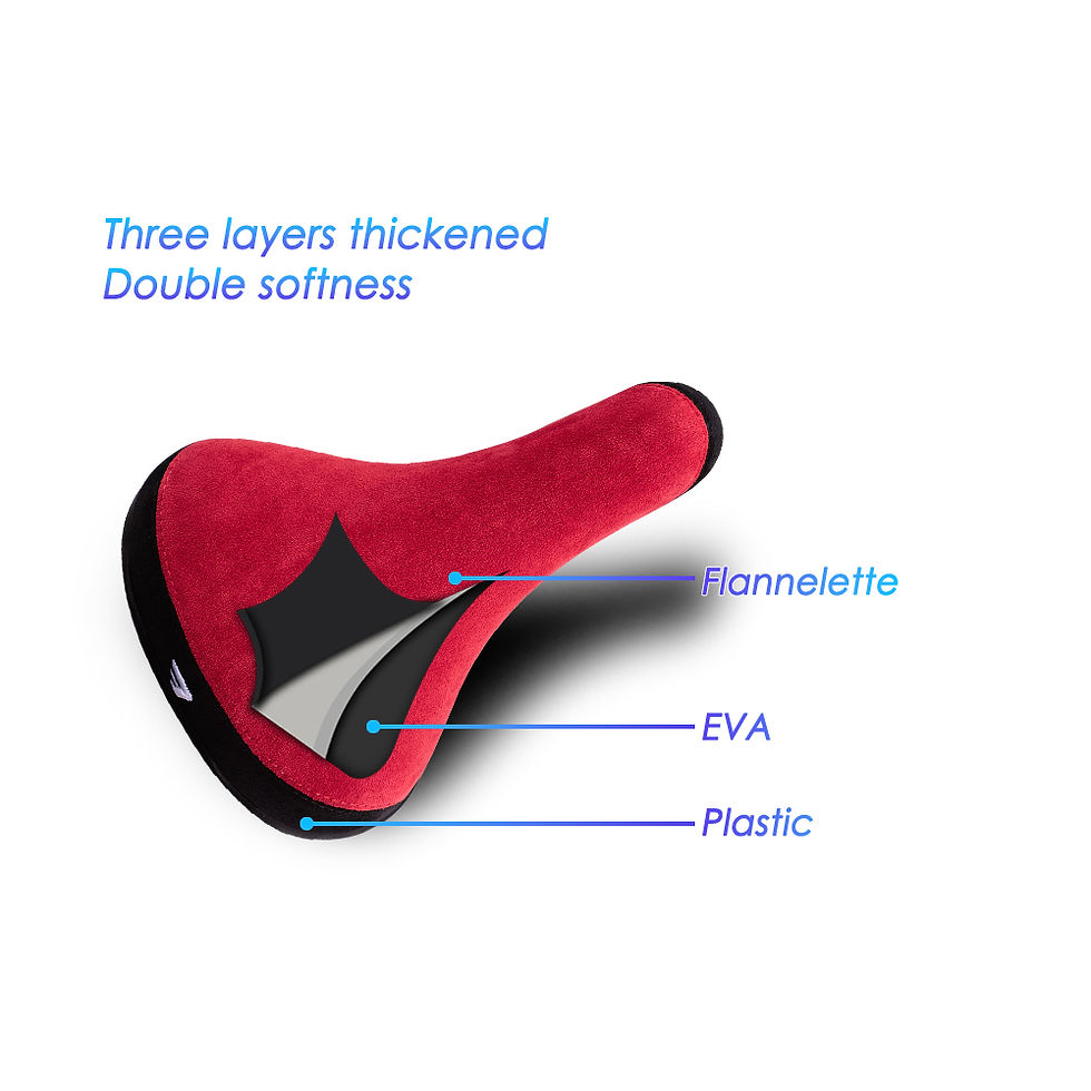 Thumbnail: Funsea Bicycle Saddle Wheelie 2 Tones Colors Seat For Bicycles Flannelette Bike 