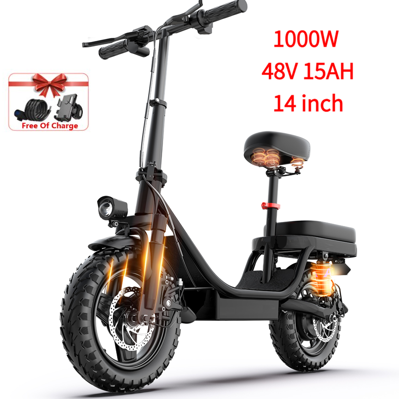 Thumbnail: Electric Scooter Adult 14 26 Inch 1000w 30-60miles 48v 10a 15a 17.5a�