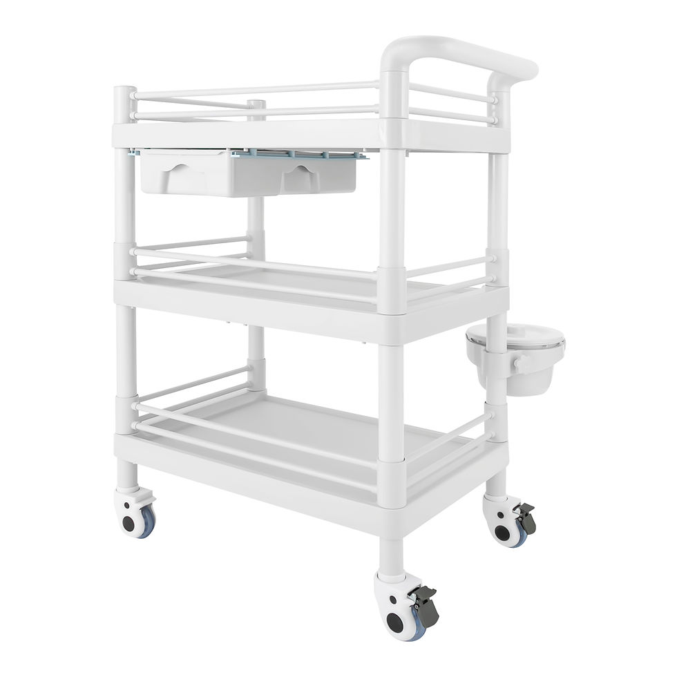 Thumbnail: Beauty Salon Cart Beauty Instrument Rolling Cart Hairdressing Wheelcart with Whe
