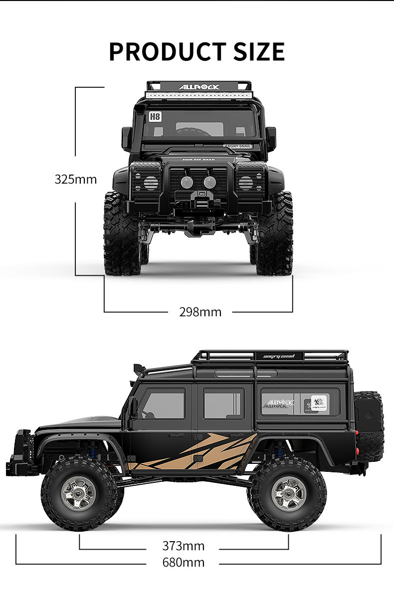 Thumbnail: NEW HOSHI MJX H8H+ RC Car 1:8 4WD 3970 Brushless 8CH Controller Climbing Off-Roa