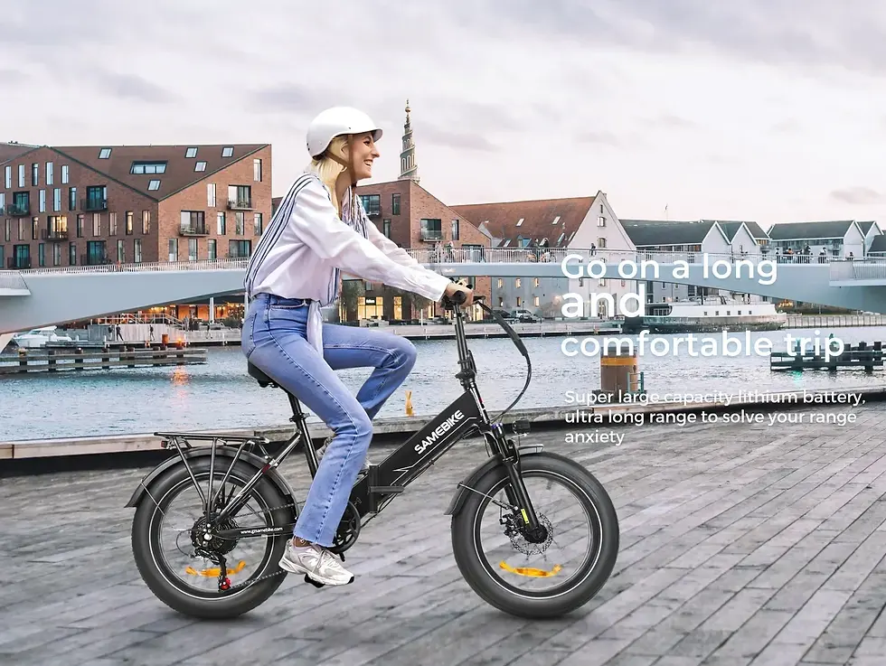 Thumbnail: 20*4.0 inch fat tire folding electric bicycle, 750W motor urban mountain E-Bike,