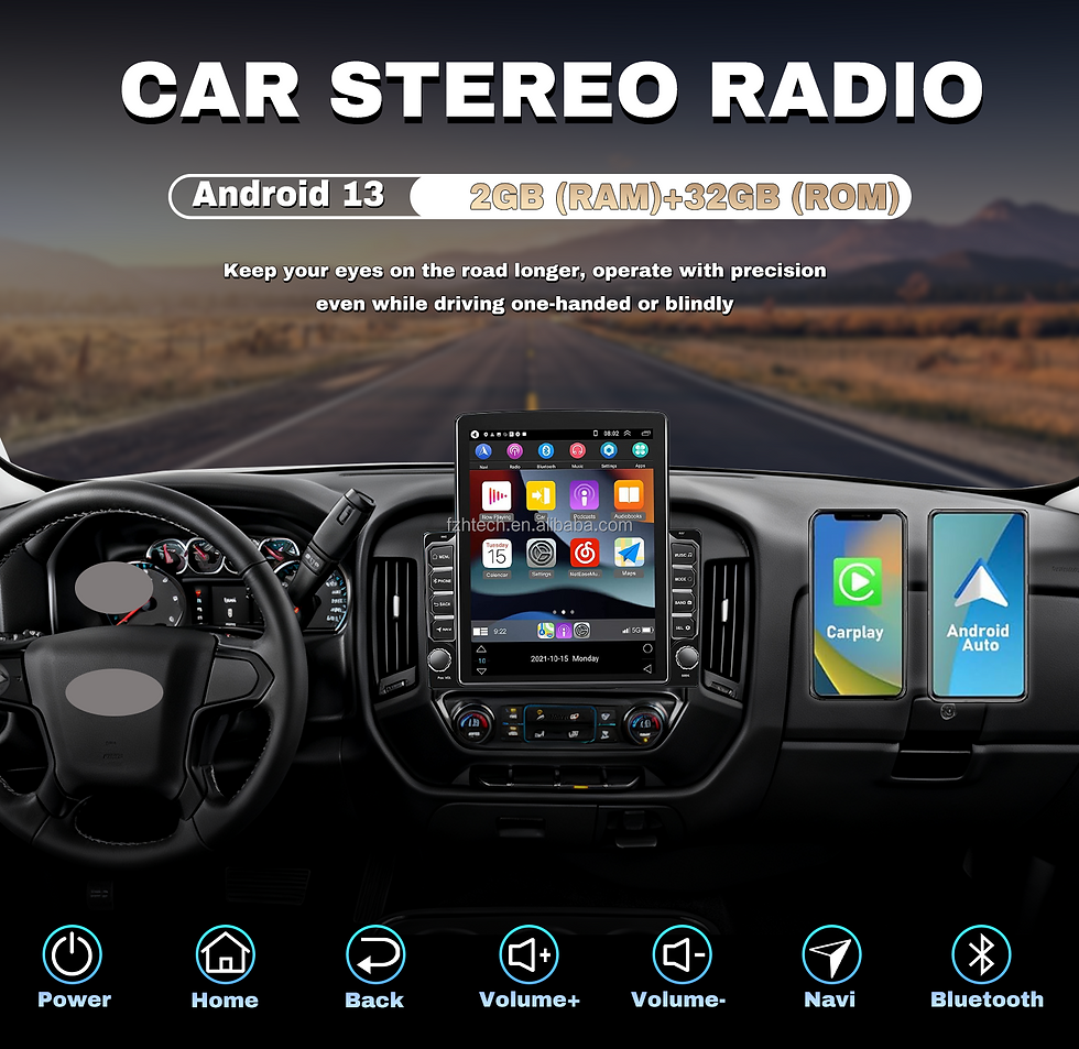 Thumbnail: Wireless CarPlay Android Auto Car Stereo Radio Fit for 2007-2018 Chevrolet/GMC a