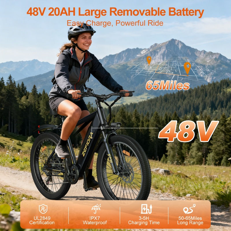 Thumbnail: Electric Scooter Adult 14 26 Inch 1000w 30-60miles 48v 10a 15a 17.5a�