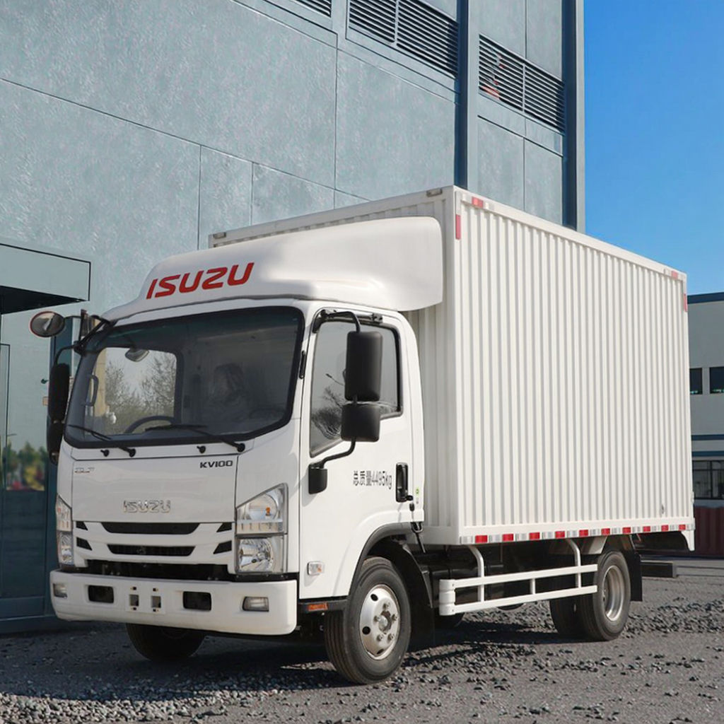 Isuzu ELF KV100 4*2 Diesel Van Cargo Truck 5-10 Ton Light Euro 6 Single Row Cab