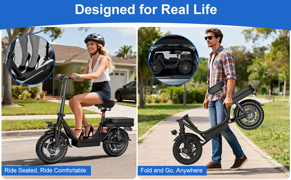 Thumbnail: Electric Scooter Adult 14 26 Inch 1000w 30-60miles 48v 10a 15a 17.5a�