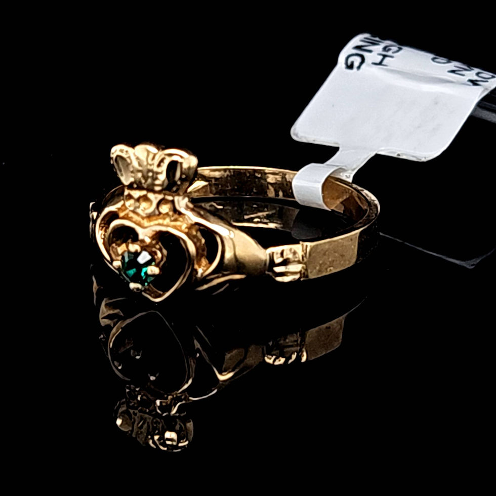 Thumbnail: GREEN HEART COLORSTONE RING