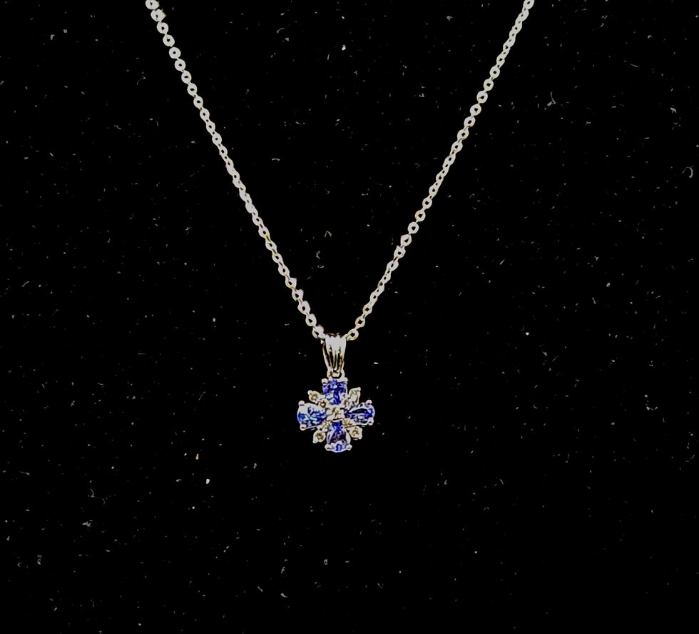 Thumbnail: TANZANITE DIAMOND 14K NECKLACE