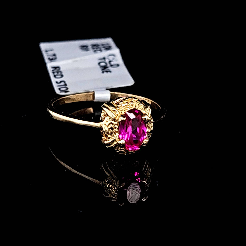 Thumbnail: RED STONE DIAMOND CUT RING