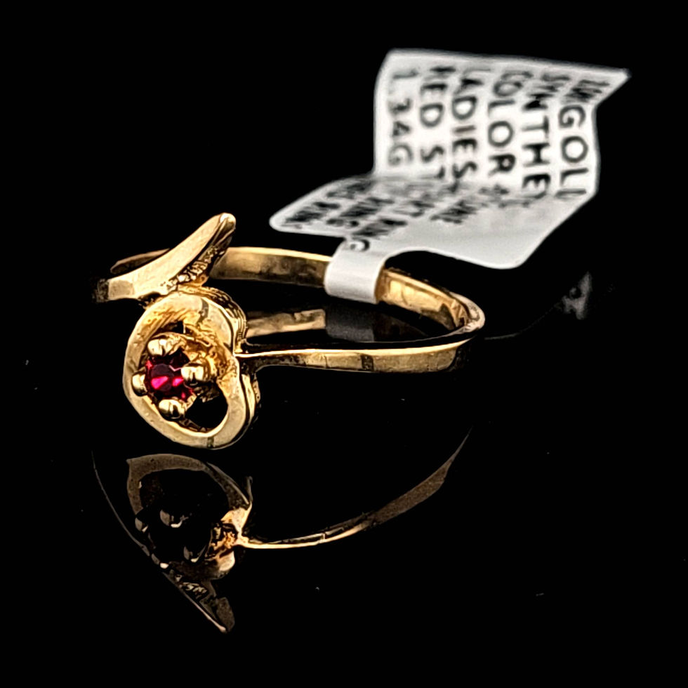 Thumbnail: HEART RED STONE RING