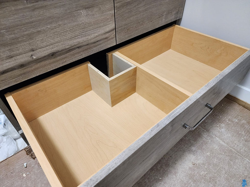 Additional vanity drawers are always a nice-to-have option.