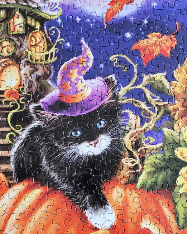 Thumbnail: Halloween Jigsaw Puzzle Spellbound Night 500 pc by Springbok Made in USA