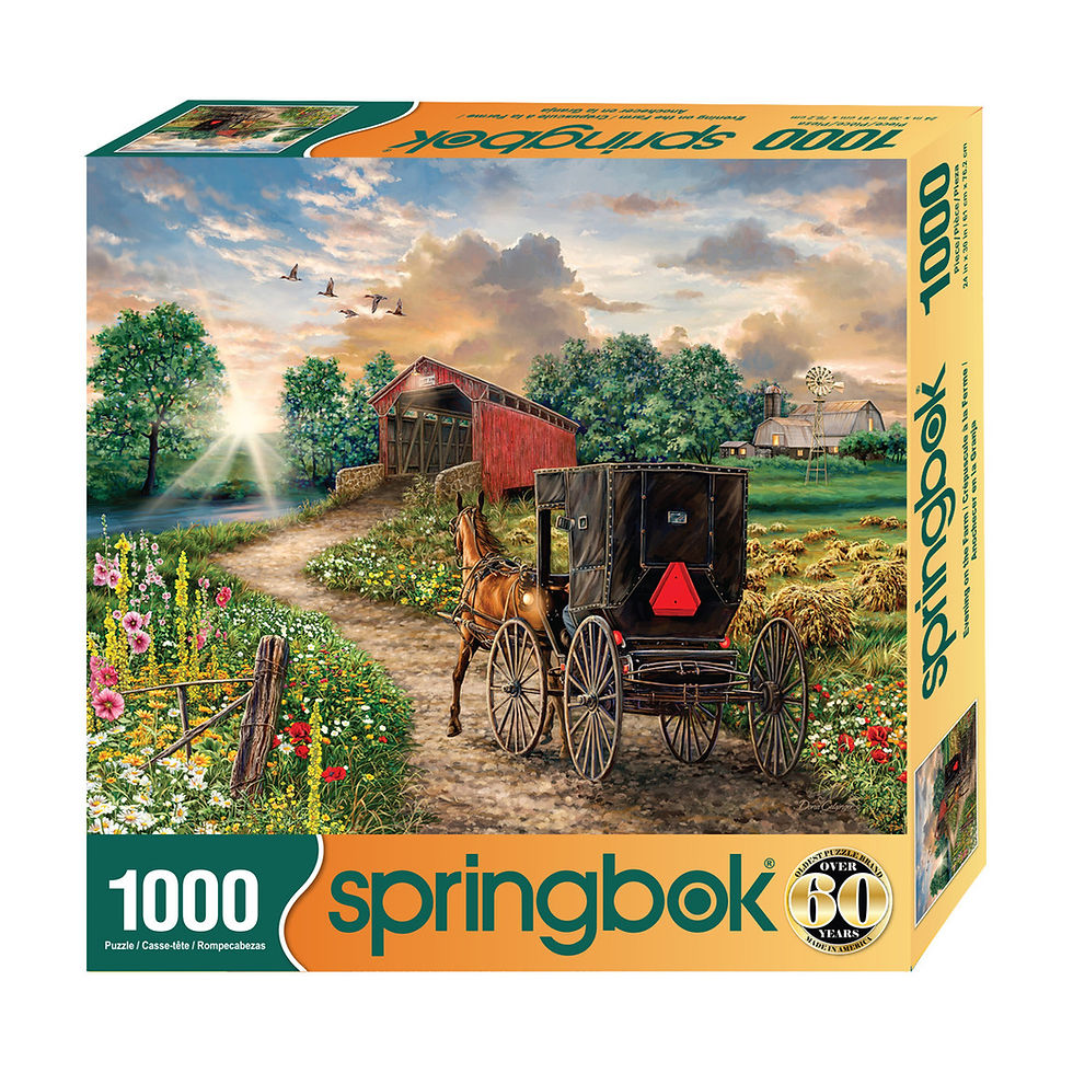 Jigsaw Puzzle by Springbok Evening on the Farm 1000 Piece Made in USA