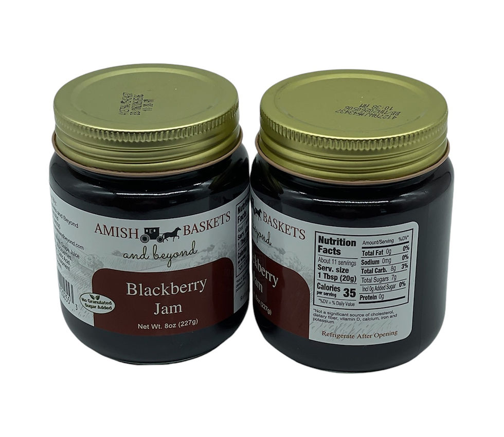 Thumbnail: Two jars of Amish Blackberry Jam