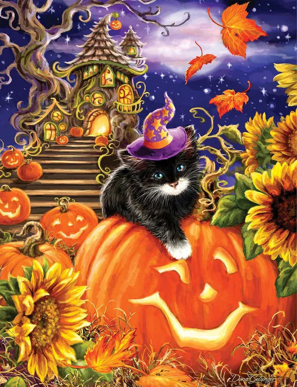 Halloween Jigsaw Puzzle Spellbound Night 500 pc by Springbok Made in USA