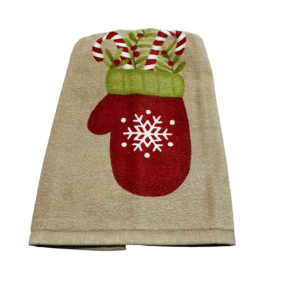 Thumbnail: Christmas mitten kitchen towel