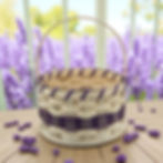 Amish Made Small Easter Basket With Solid Oak Bottom and Handle