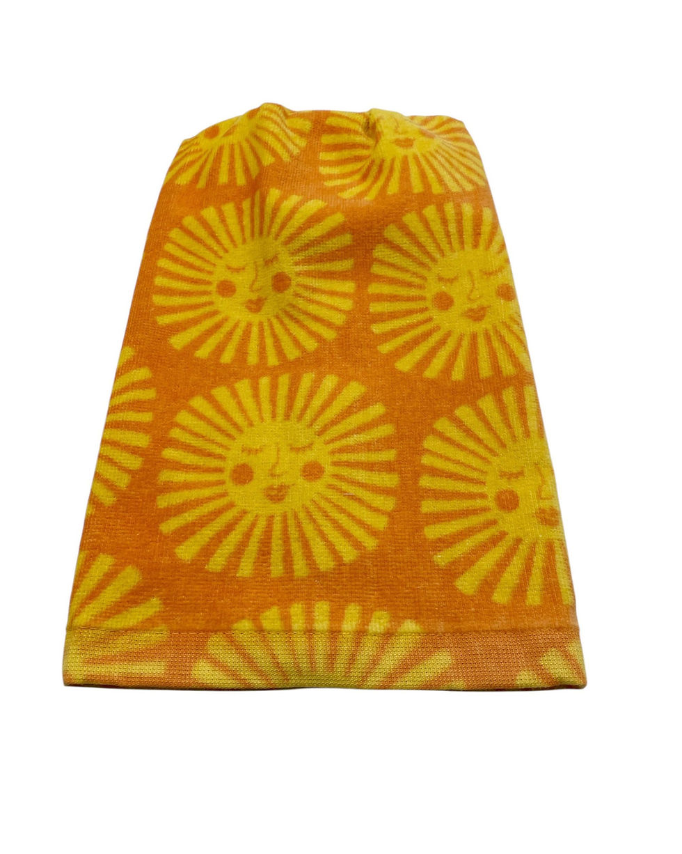 Thumbnail: Orange towel with yellow smiling suns