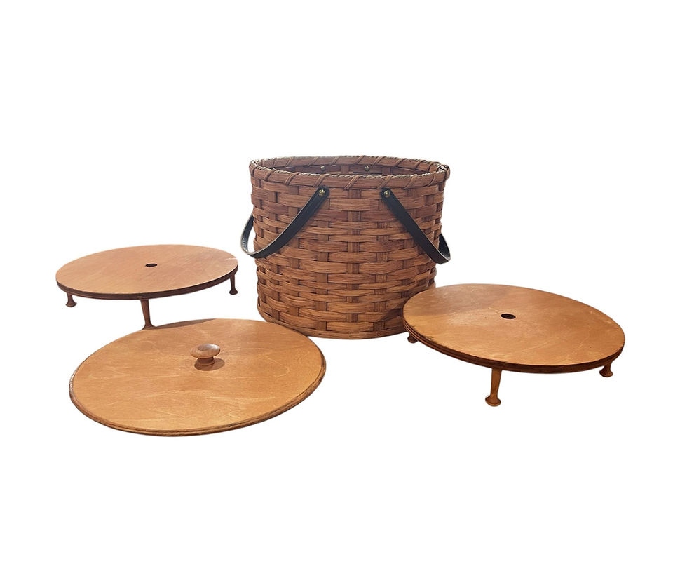 Thumbnail: Woven basket and wooden snack trays