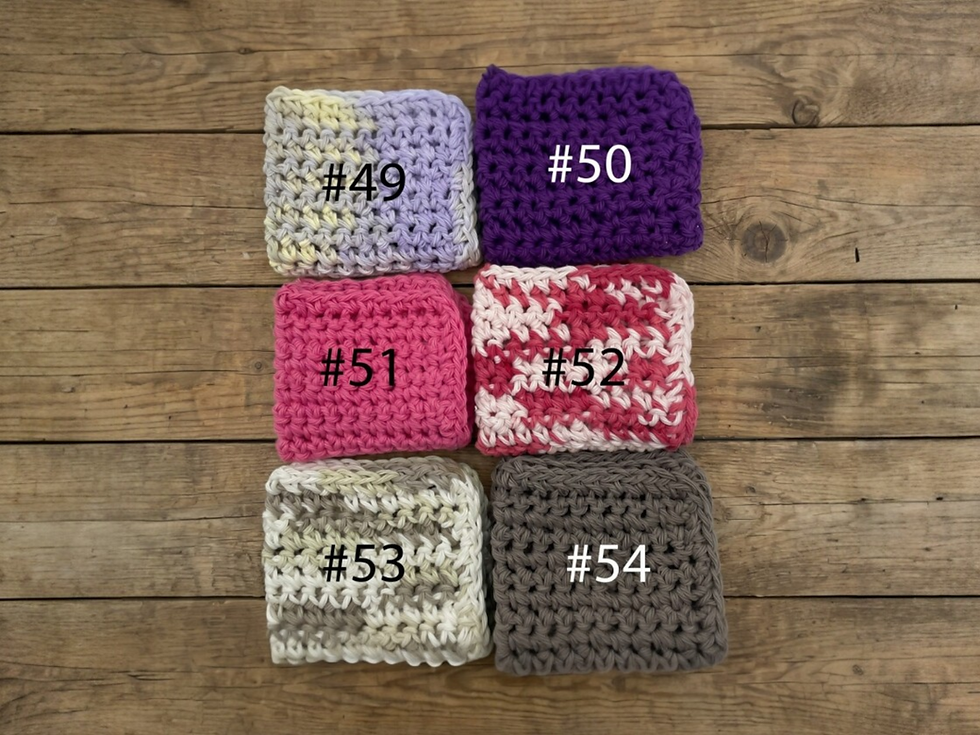 Thumbnail: Handmade Crochet Cotton Dishcloths Washcloths Multi-Use for Shower, Bath, Dishes