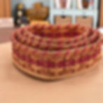 Amish Made Heart Baskets in Small Medium and Large Solid Oak Bottom Stackable