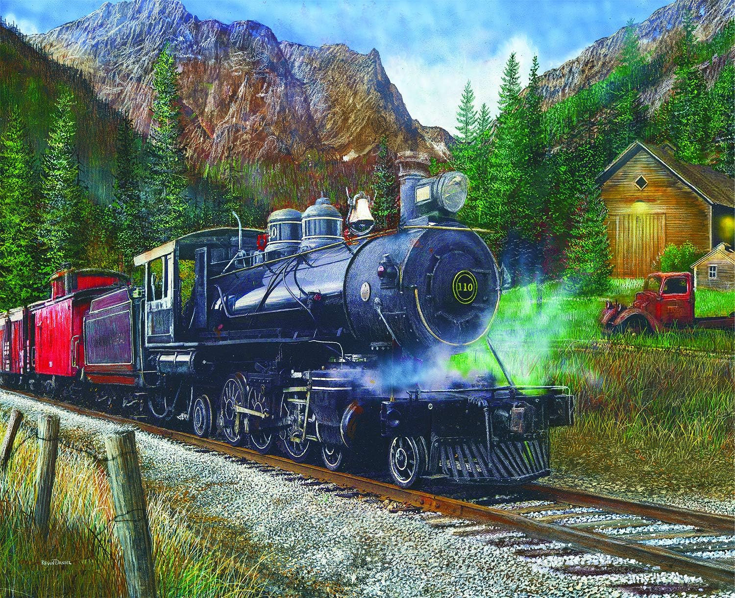 Jigsaw Puzzle Timber Pass by Springbok 1000 Piece Made in USA Eco Friendly