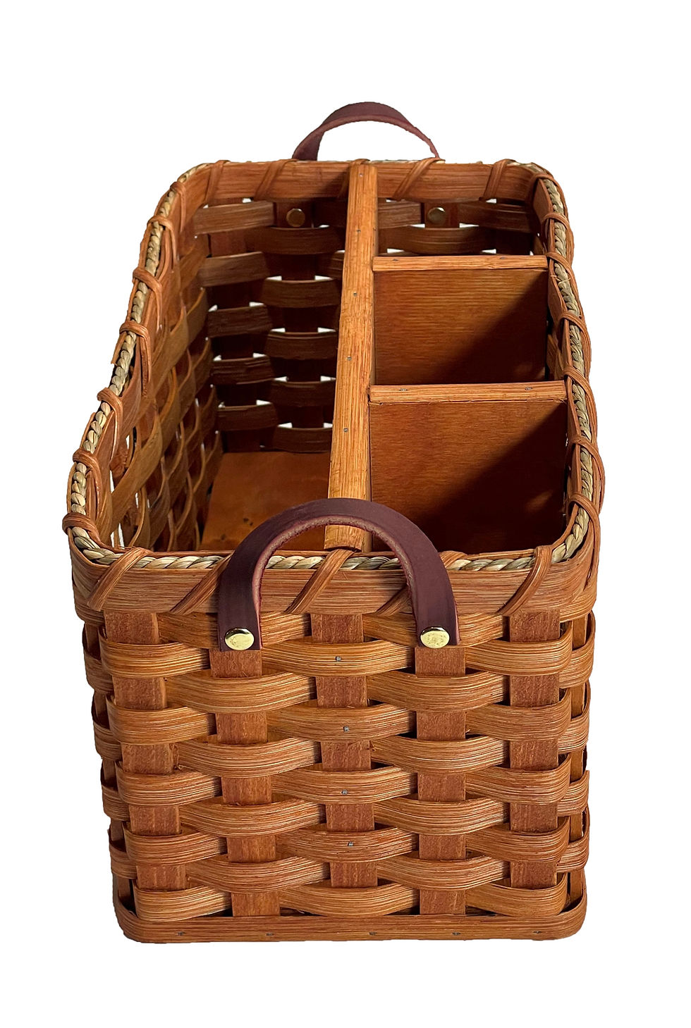 Amish handcrafted basket with dividers
